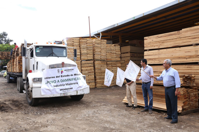Envía Michoacán madera legal a familias damnificadas por sismos